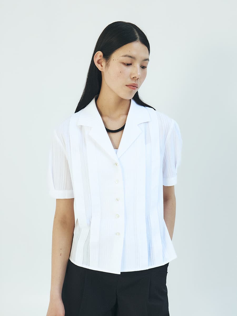 TFR STRIPE COLLAR SHIRT_WHITE — vue 4