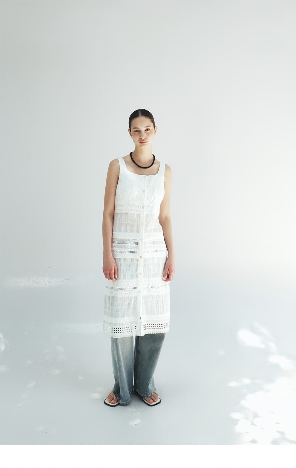 TFR LACE SLEEVELESS DRESS_IVORY — vue 7