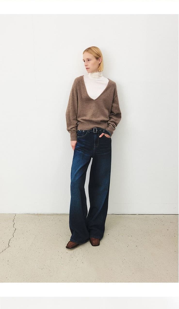 TFF BELTED LOOSE FIT DENIM_DEEP BLUE — vue 10