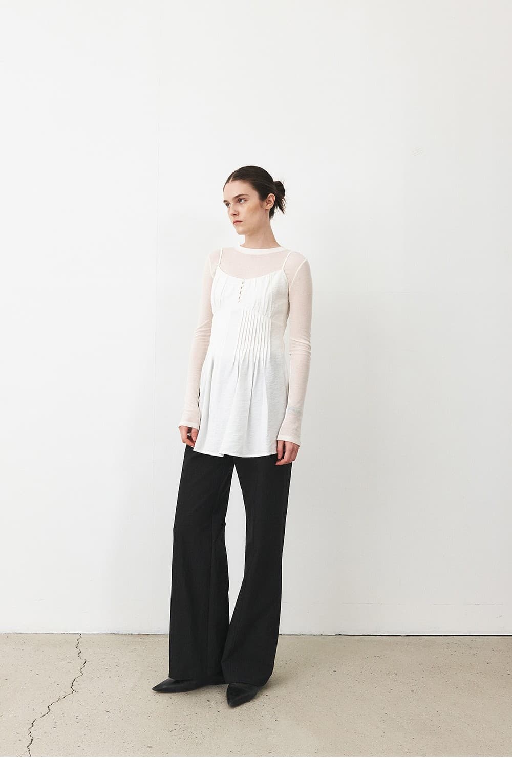 TFF COTTON WIDE FLARE TROUSERS_BLACK — vue 7