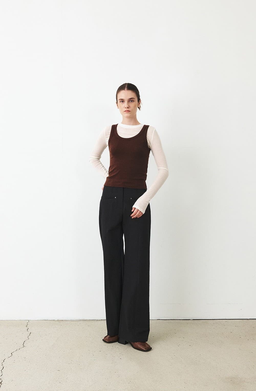 TFF COTTON WIDE FLARE TROUSERS_BLACK — vue 11