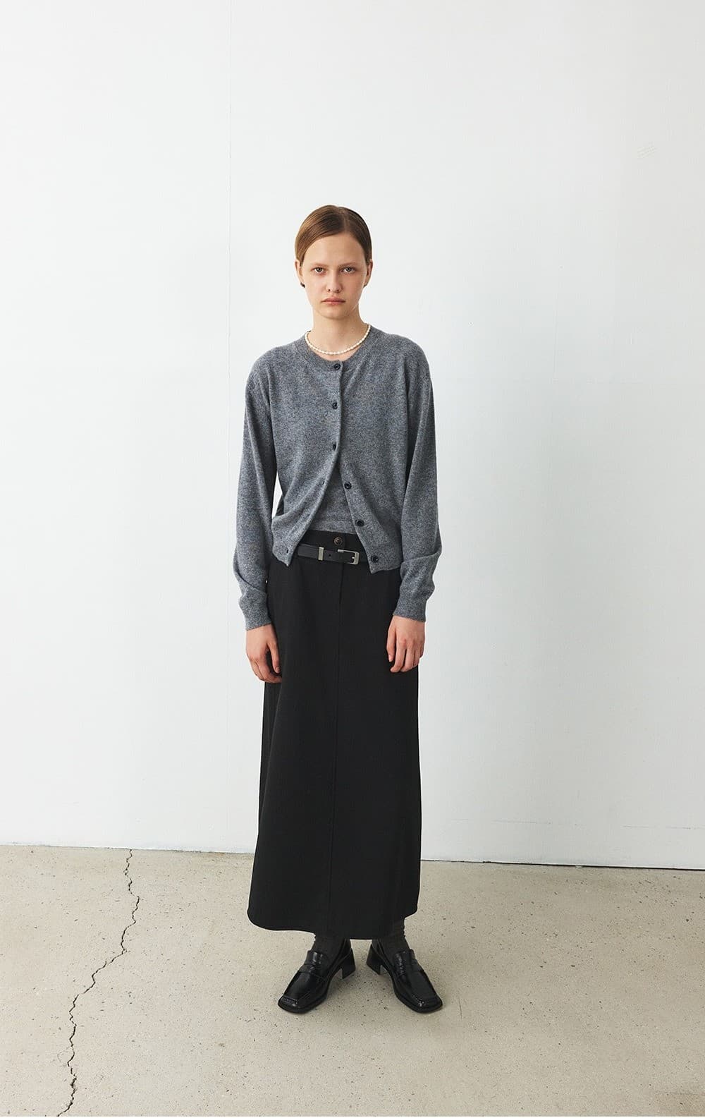 TFF SEMI A-LINE WOOL SKIRT_BLACK — vue 7