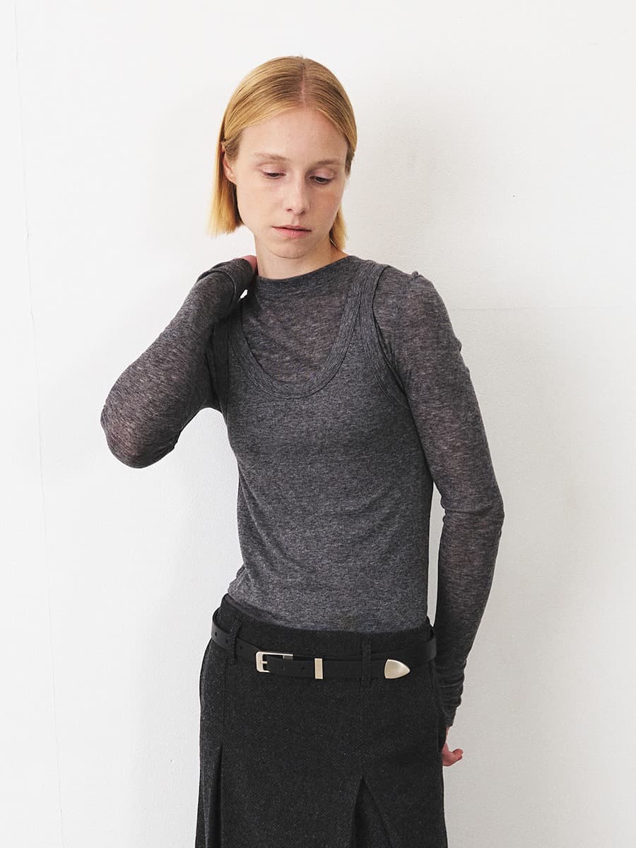 TFF SLEEVELESS LAYERED TOP_CHARCOAL — vue 2