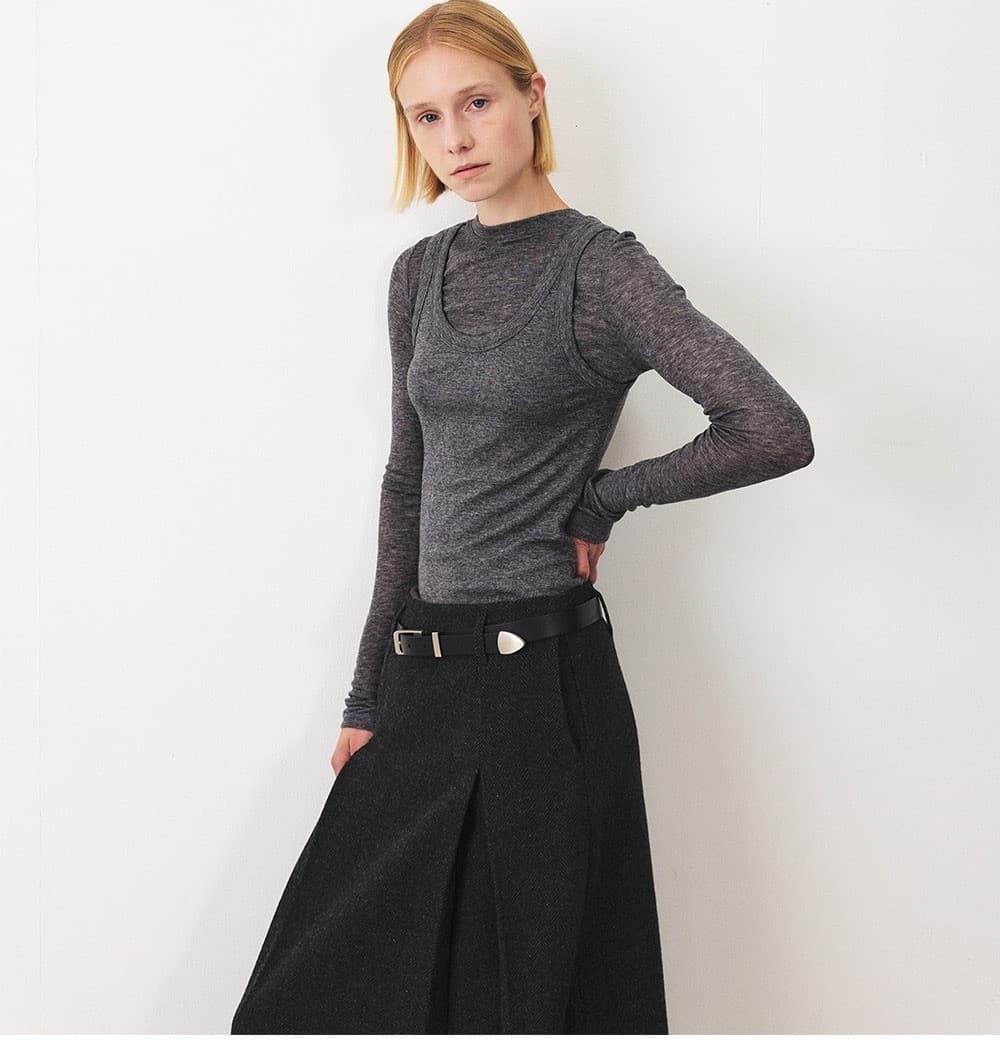 TFF SLEEVELESS LAYERED TOP_CHARCOAL — vue 8