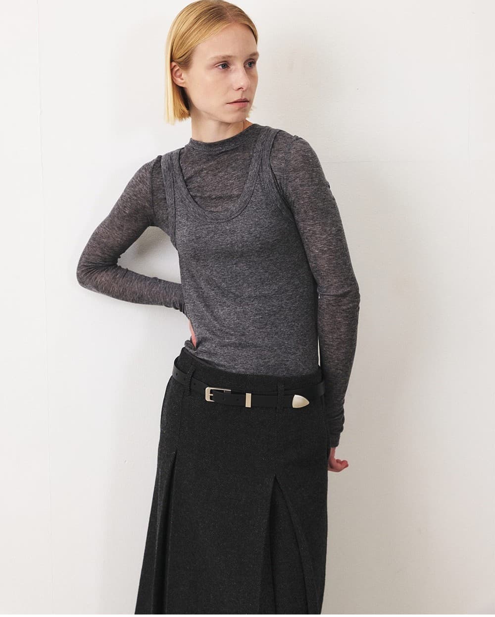 TFF SLEEVELESS LAYERED TOP_CHARCOAL — vue 9