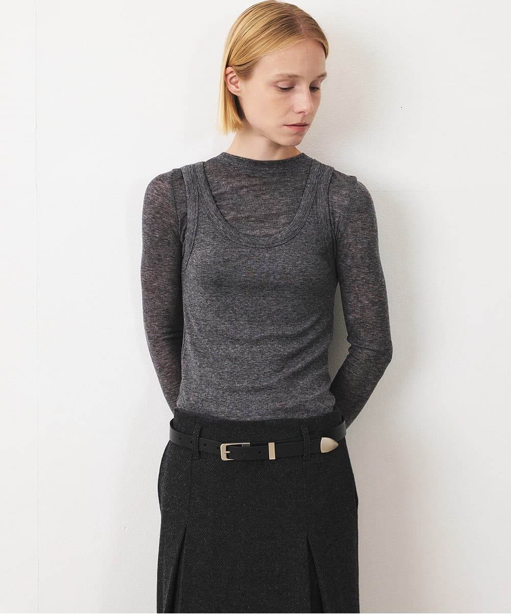 TFF SLEEVELESS LAYERED TOP_CHARCOAL — vue 11