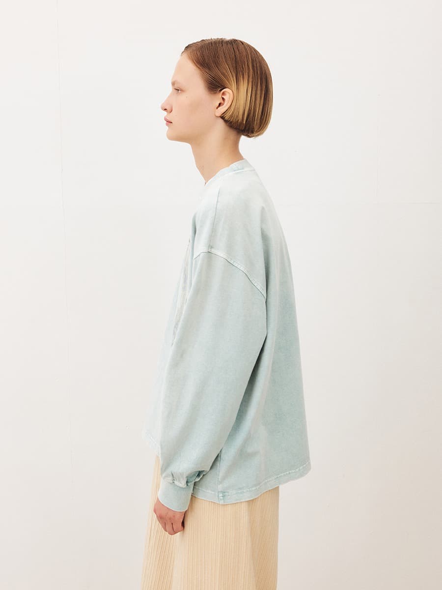 TFF PIGMENT DYEING LAUREL TOP_MINT — vue 3