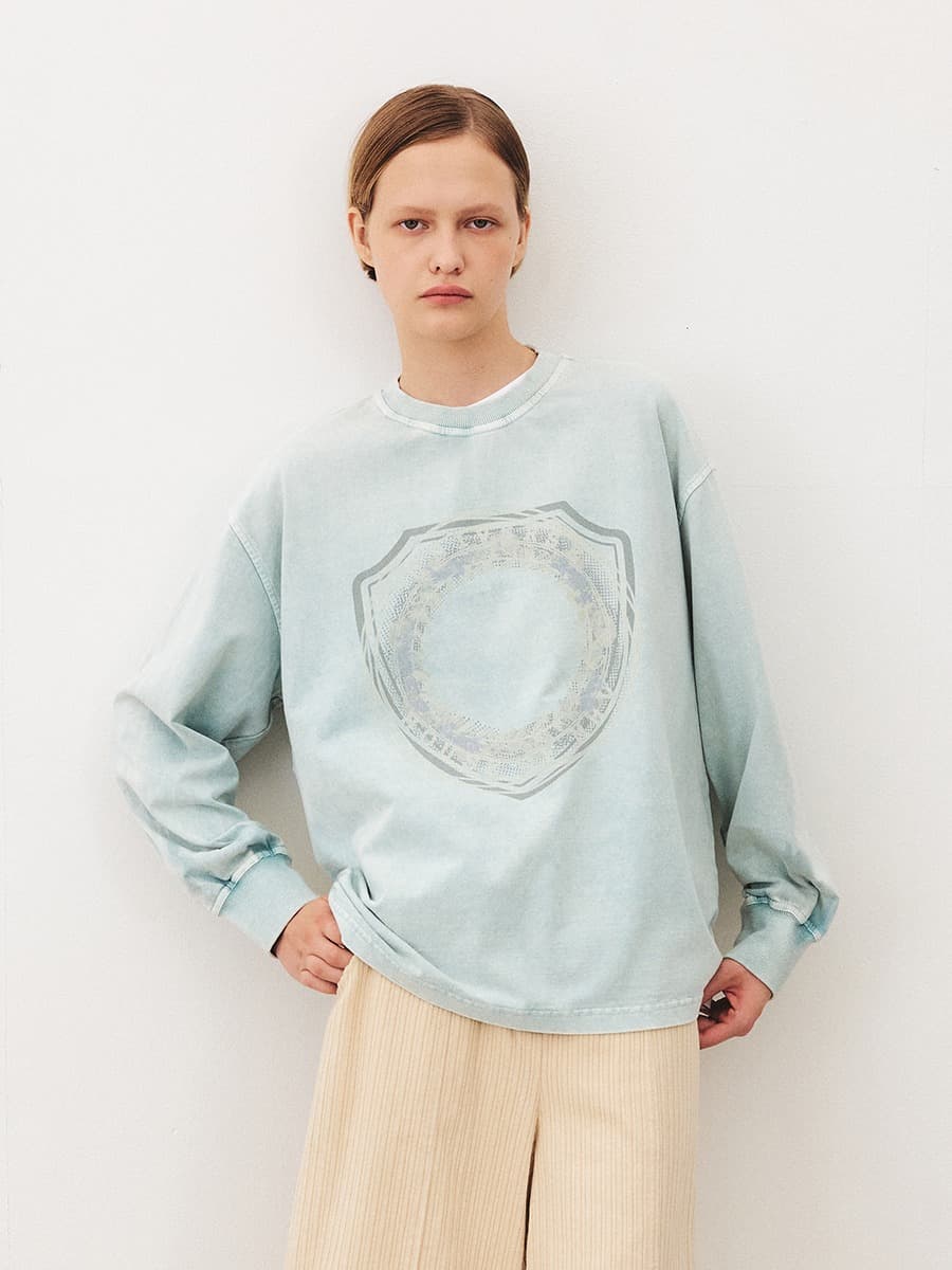 TFF PIGMENT DYEING LAUREL TOP_MINT — vue 1