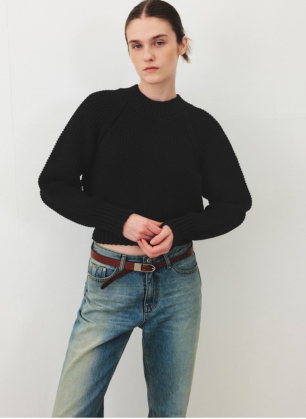 TFF VOLUME HANDMADE KNIT TOP_BLACK — vue 9