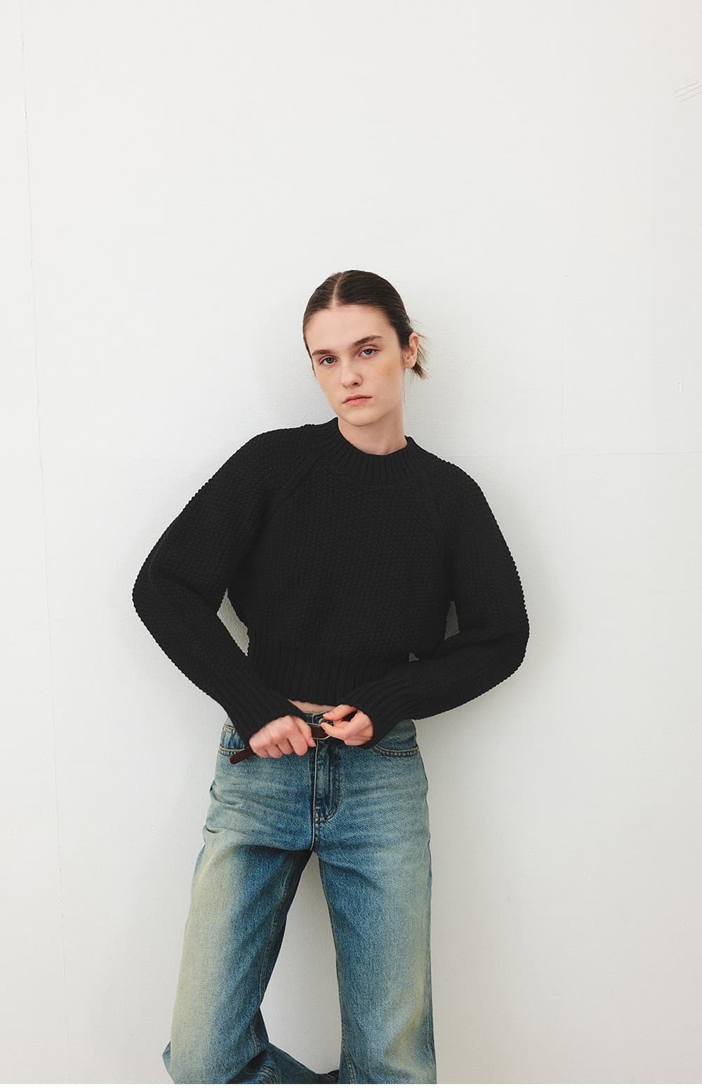 TFF VOLUME HANDMADE KNIT TOP_BLACK — vue 10