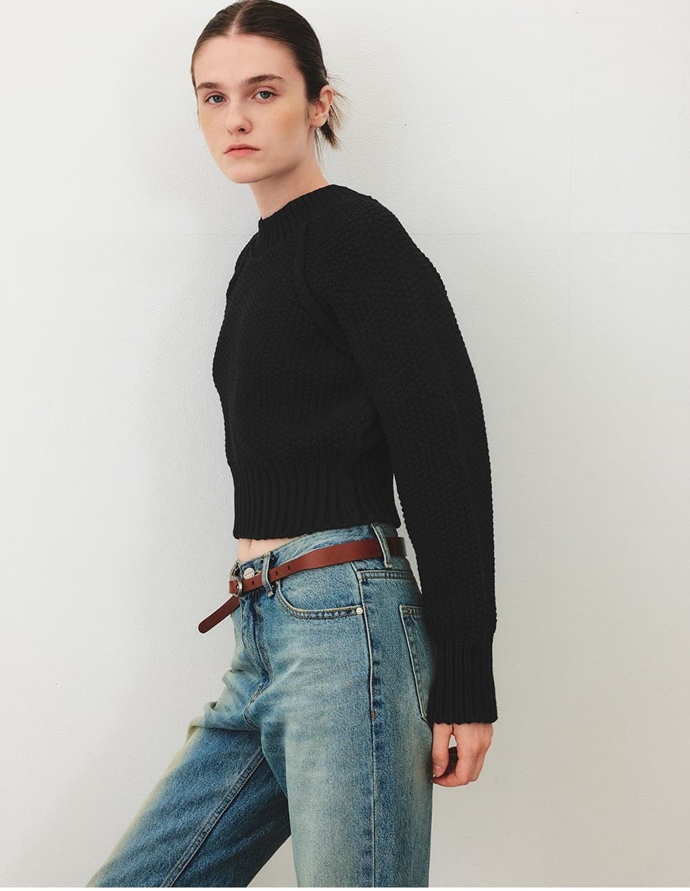 TFF VOLUME HANDMADE KNIT TOP_BLACK — vue 11