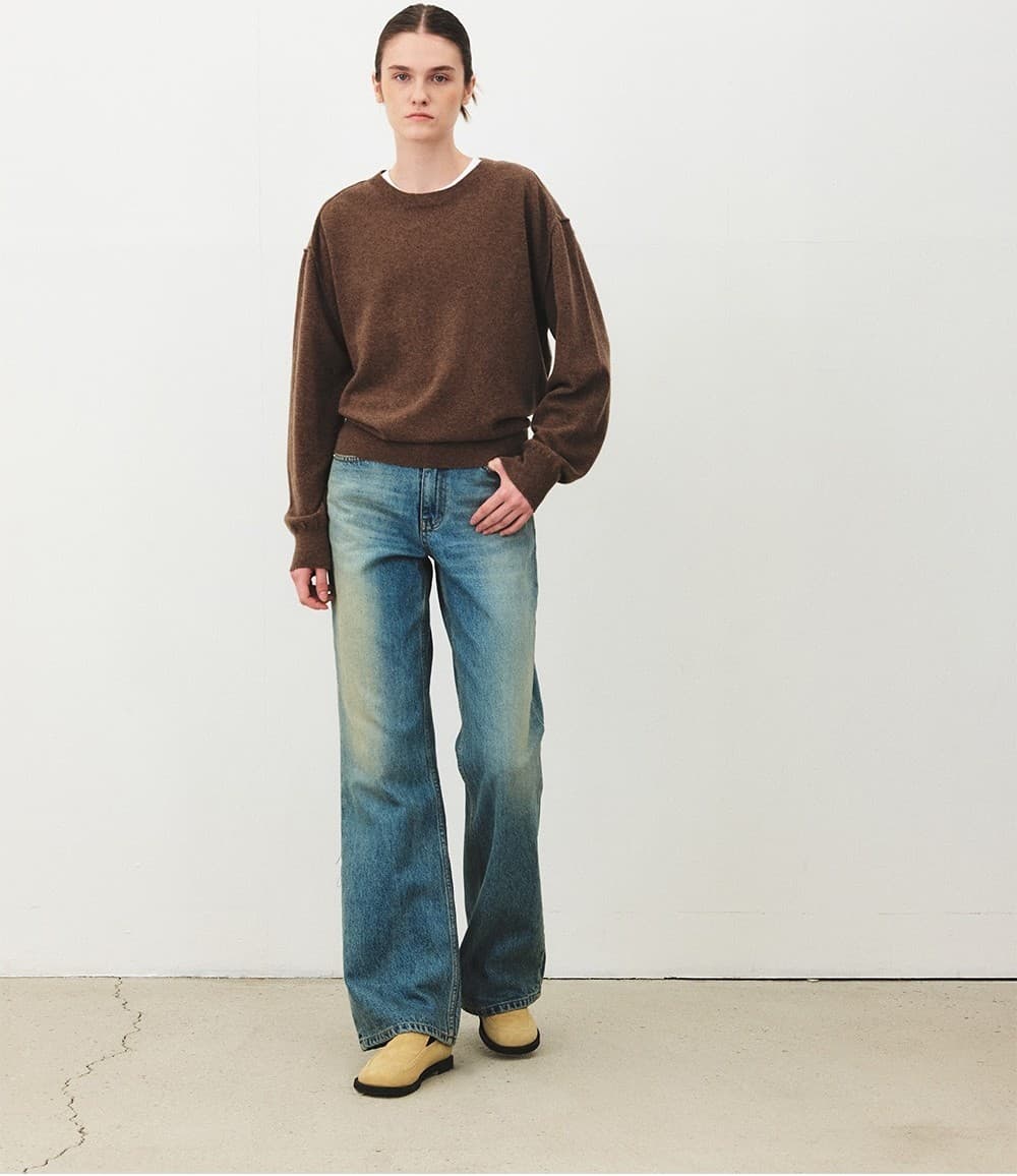 TFF WRAP MERINO WOOL KNIT TOP_BROWN — vue 6