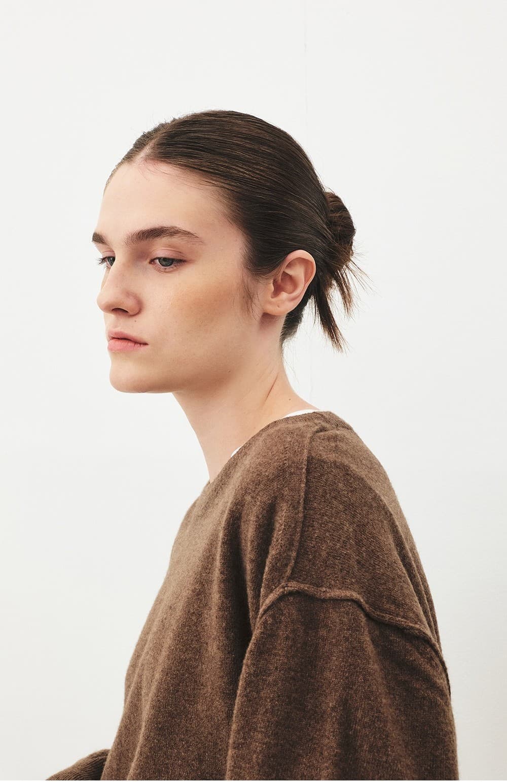 TFF WRAP MERINO WOOL KNIT TOP_BROWN — vue 11