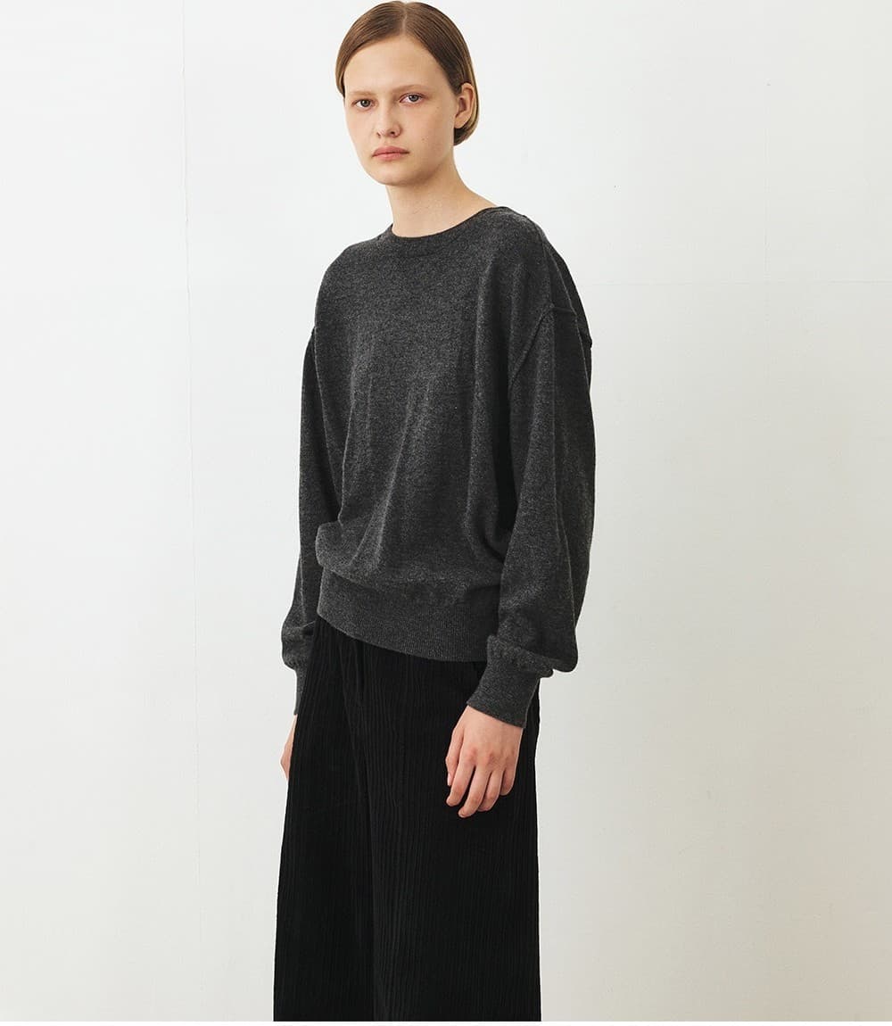 TFF WRAP MERINO WOOL KNIT TOP_D-GREY — vue 8