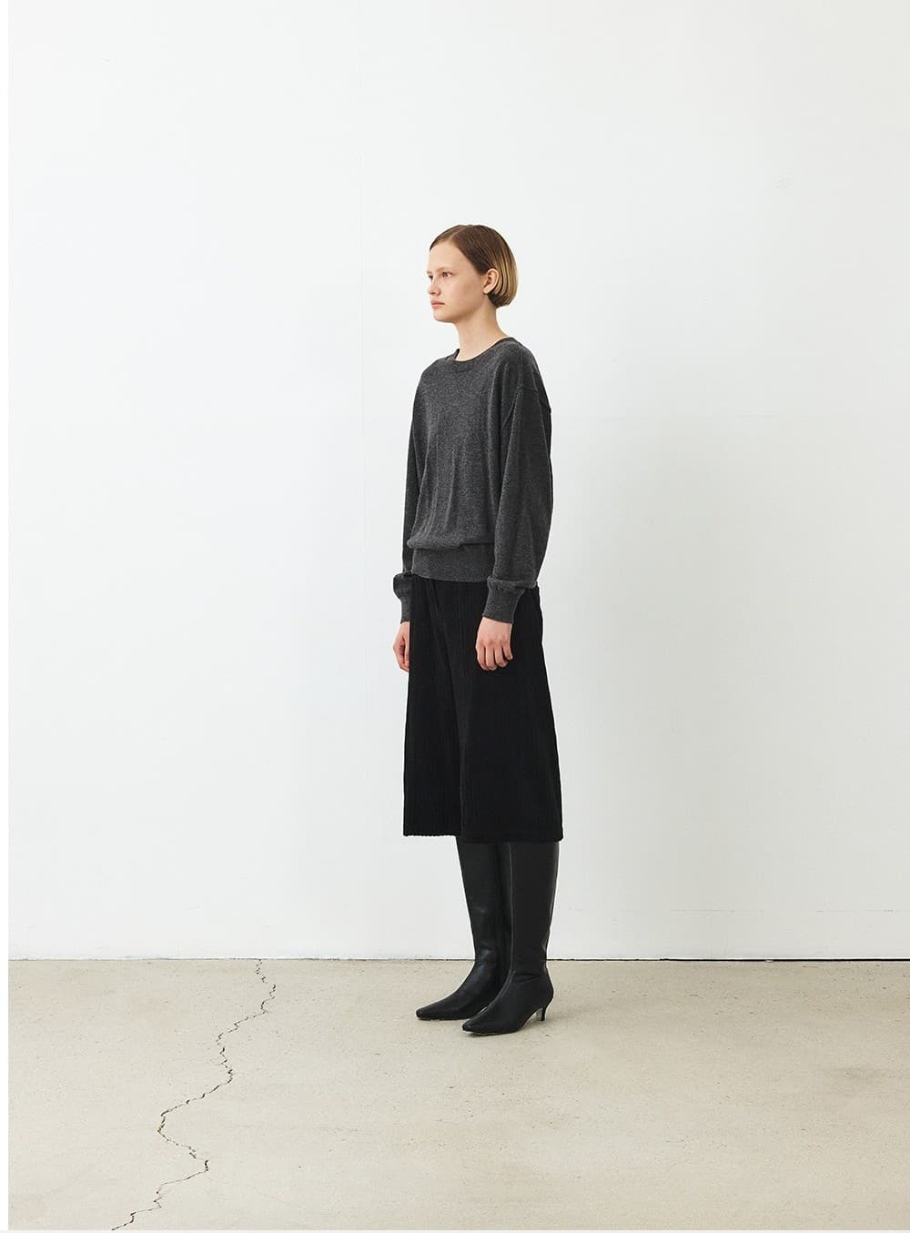 TFF WRAP MERINO WOOL KNIT TOP_D-GREY — vue 10