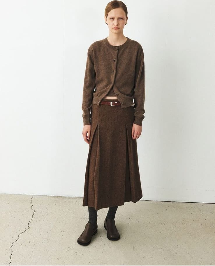 TFF CASHMERE SET-UP KNIT CARDIGAN_BROWN — vue 7