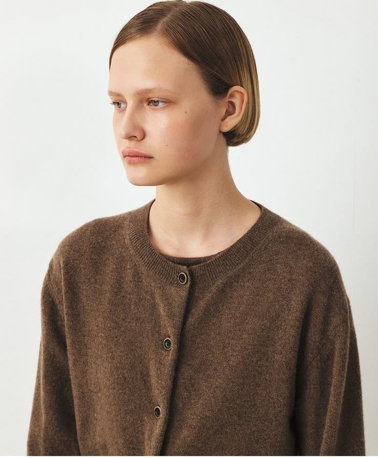 TFF CASHMERE SET-UP KNIT CARDIGAN_BROWN — vue 11