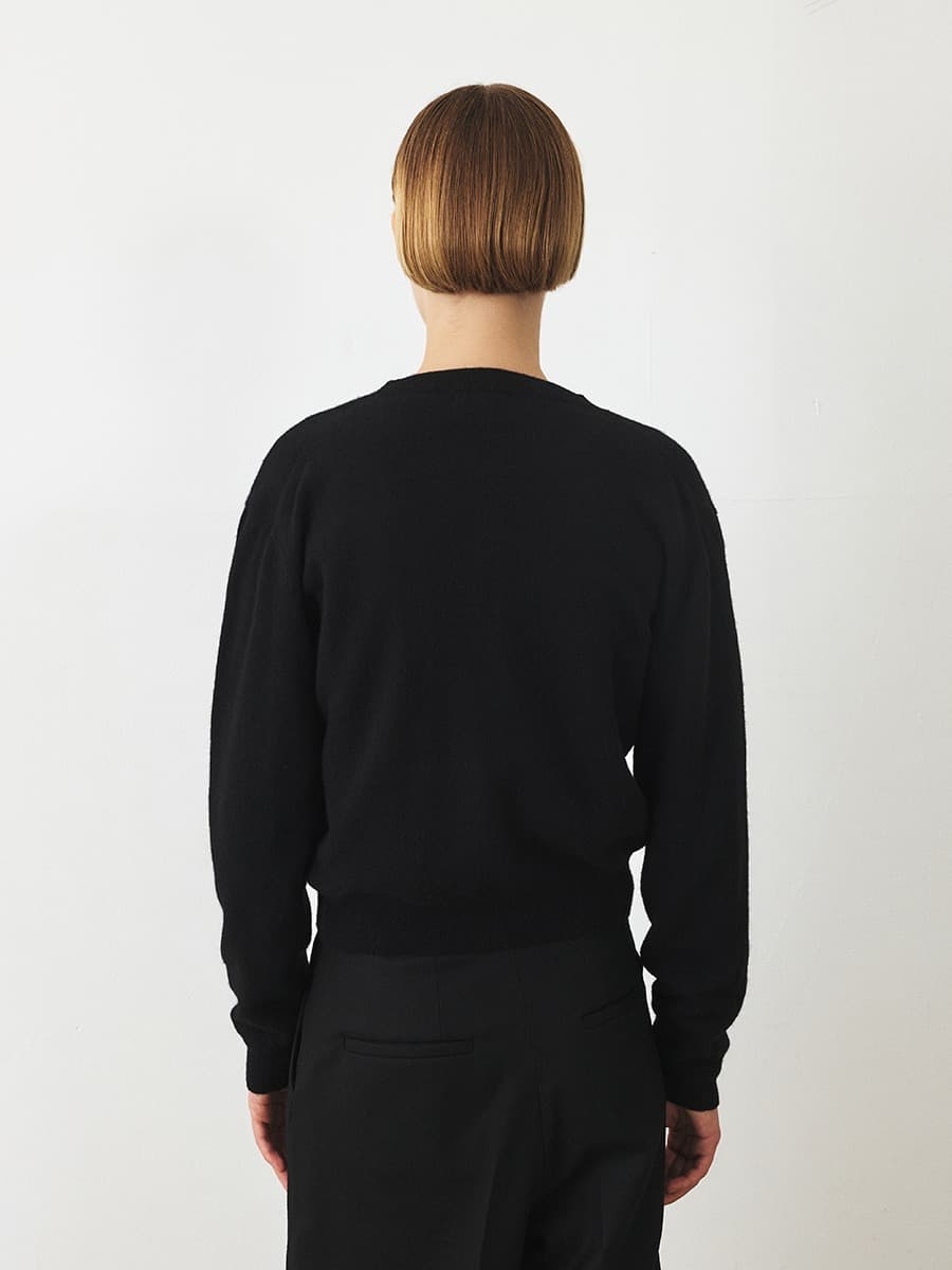 TFF CASHMERE SET-UP KNIT CARDIGAN_BLACK — vue 4