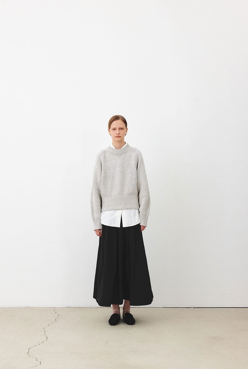 TFF BALLOON ROUND KNIT TOP_ MULTI GREY — vue 8
