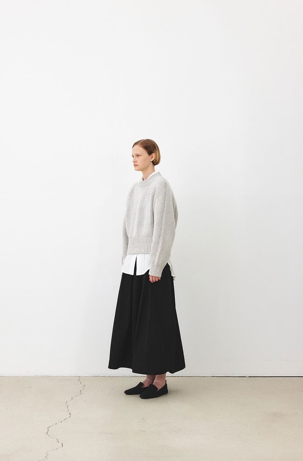 TFF BALLOON ROUND KNIT TOP_ MULTI GREY — vue 9