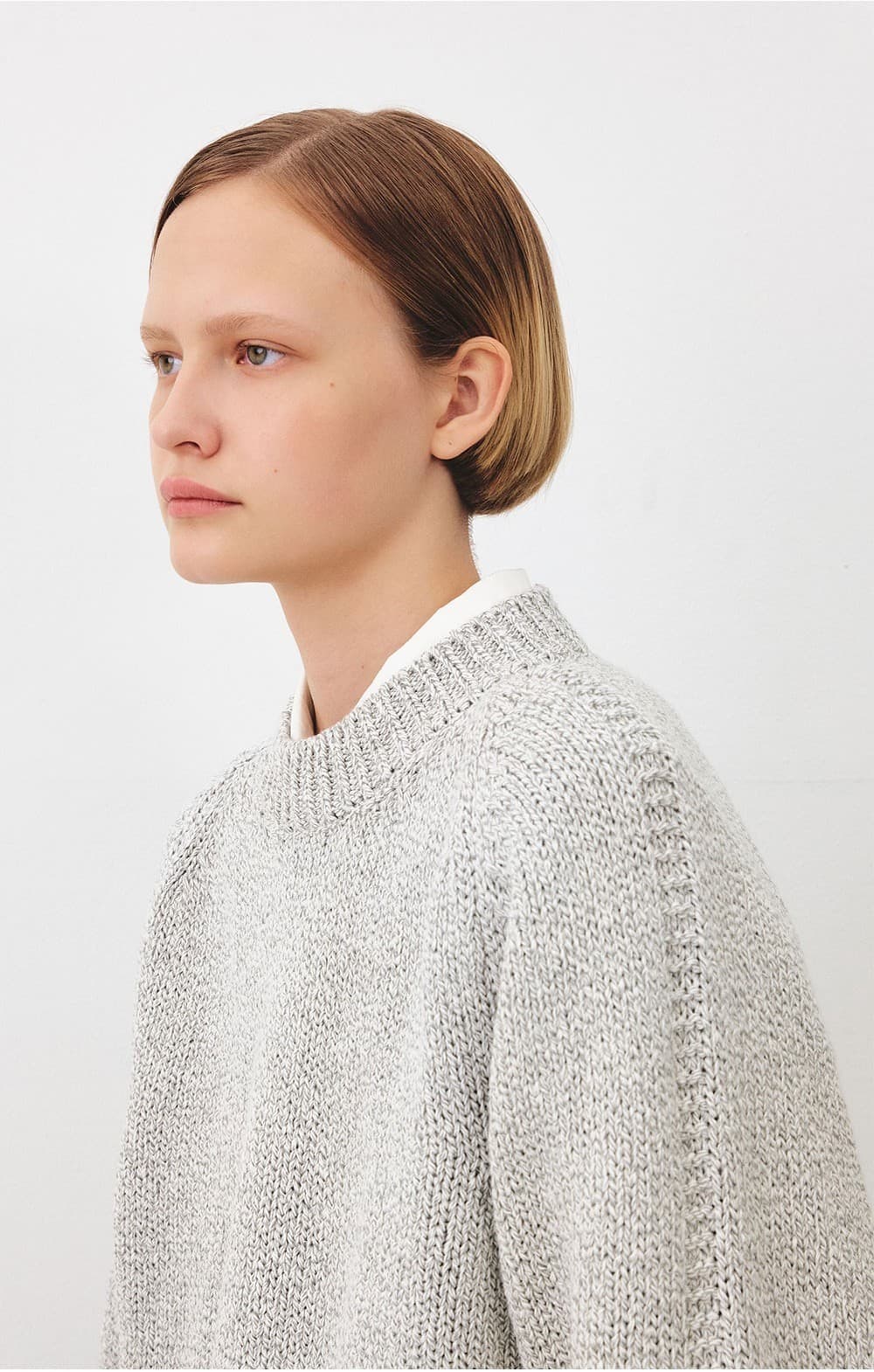 TFF BALLOON ROUND KNIT TOP_ MULTI GREY — vue 11