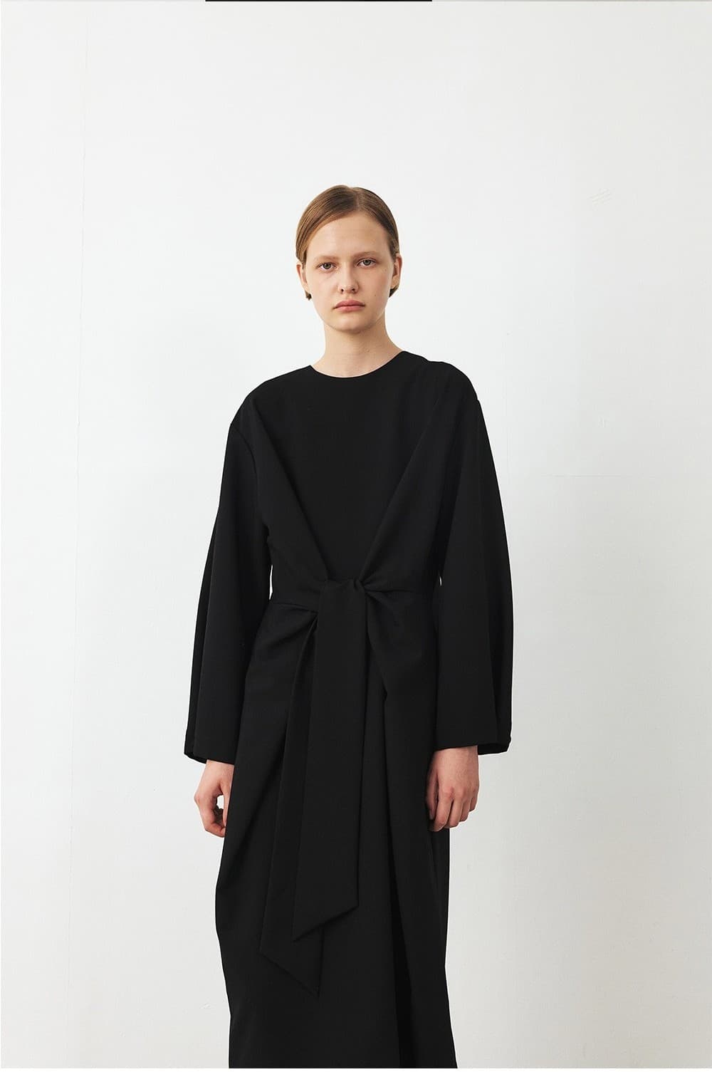 TFF DRAPED TIE DRESS_BLACK — vue 11