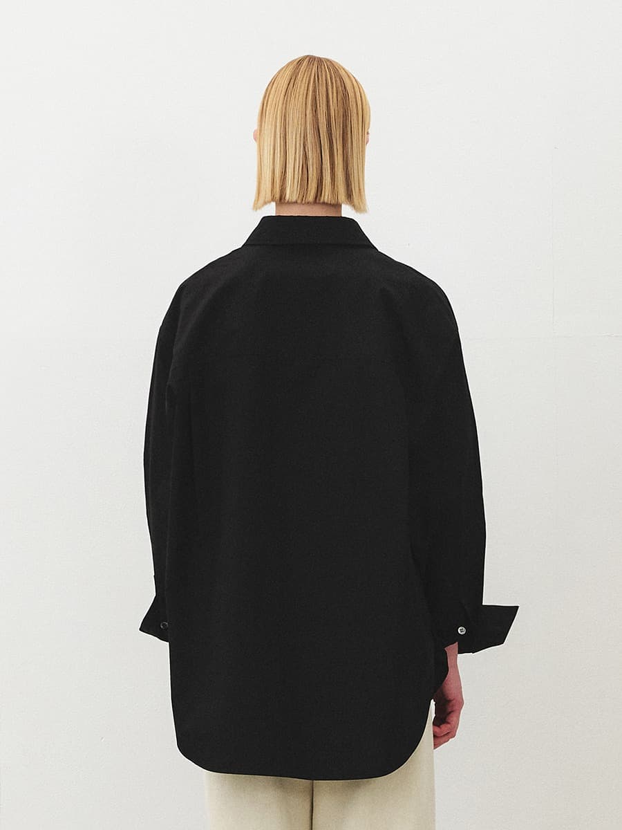 TFF OVER FIT POCKET SHIRT_BLACK — vue 3
