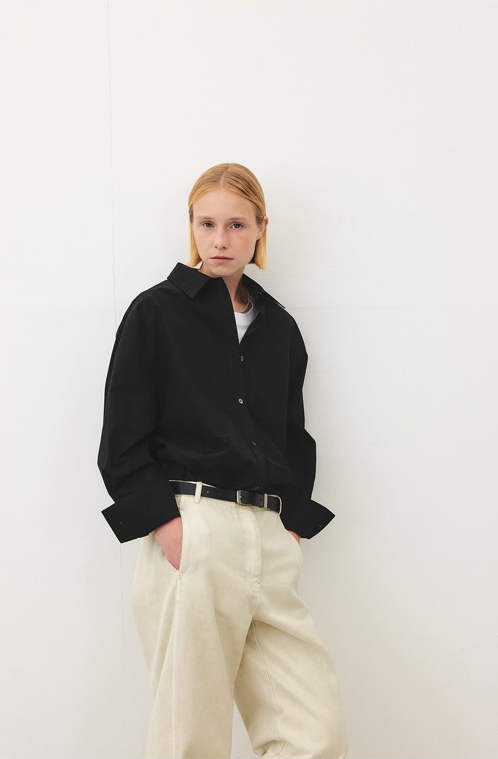 TFF OVER FIT POCKET SHIRT_BLACK — vue 10