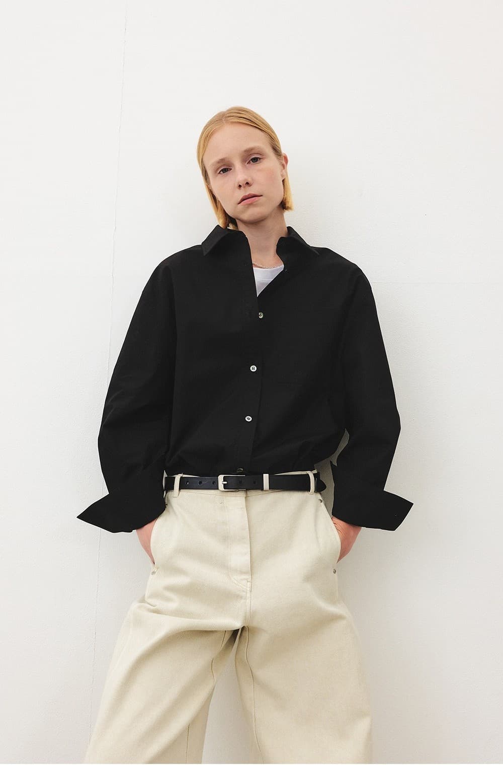 TFF OVER FIT POCKET SHIRT_BLACK — vue 11