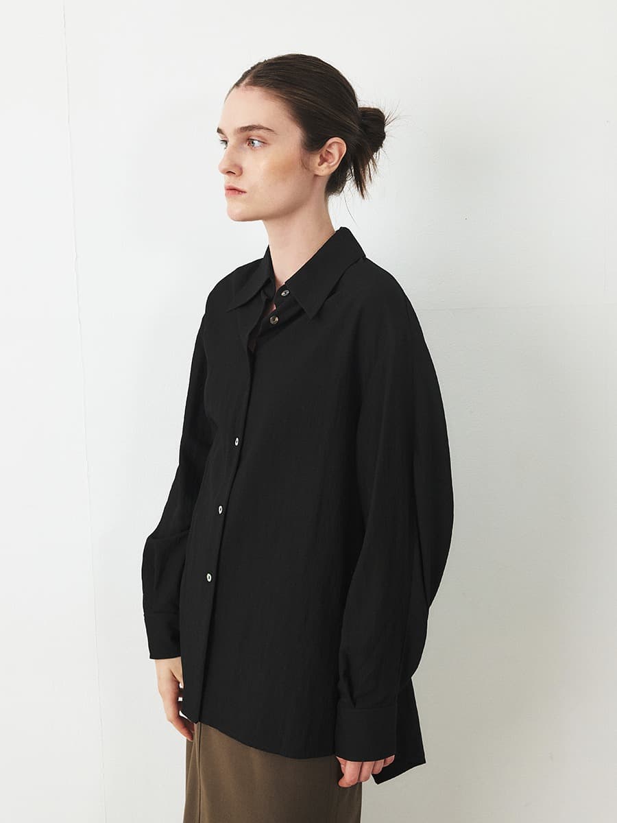 TFF WRAP LAYERED SHIRT_BLACK — vue 3