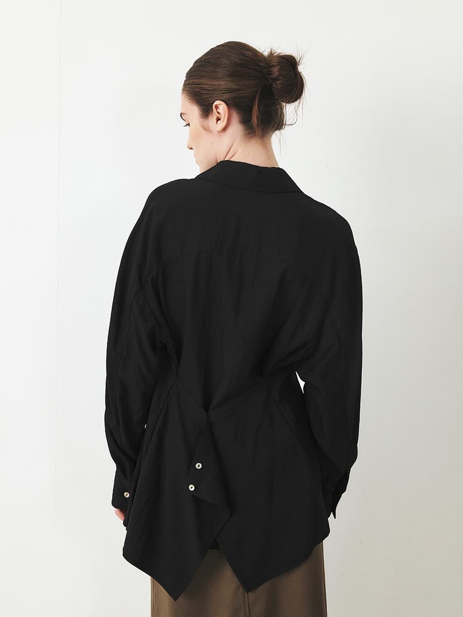 TFF WRAP LAYERED SHIRT_BLACK — vue 4