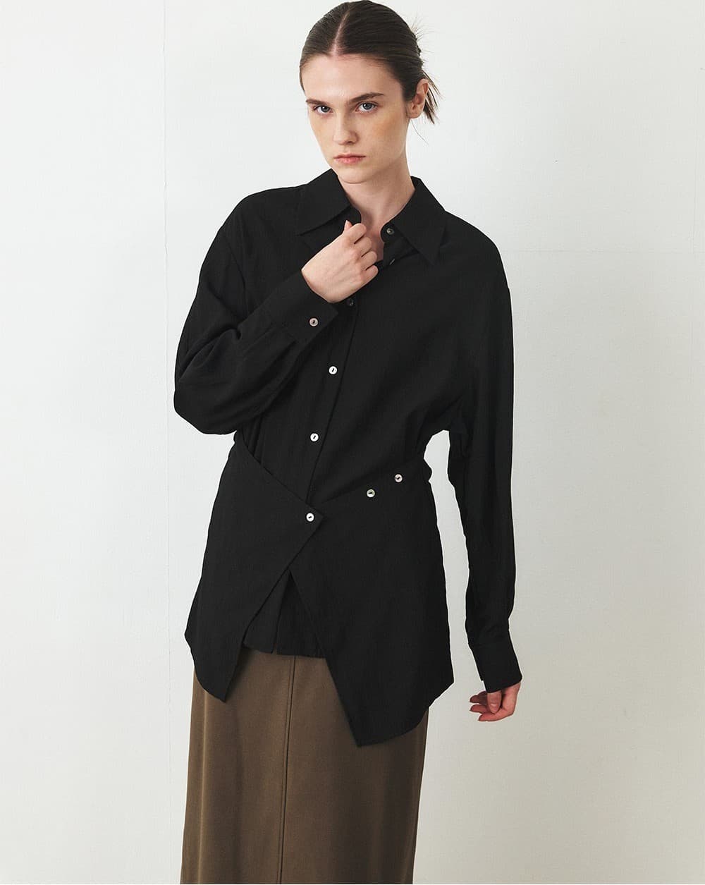 TFF WRAP LAYERED SHIRT_BLACK — vue 7