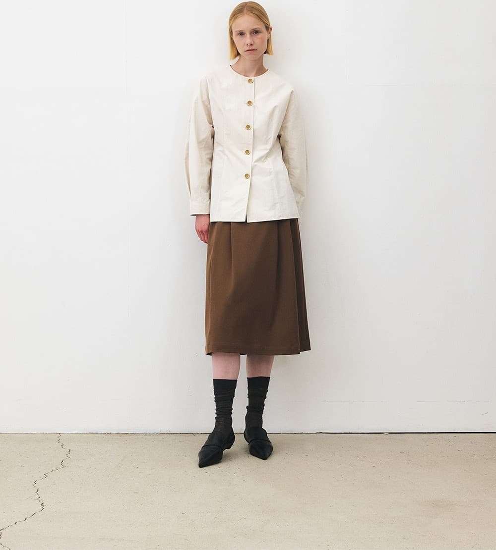 TFF ROUND NECK LINE BLOUSE_CREAM BEIGE — vue 6