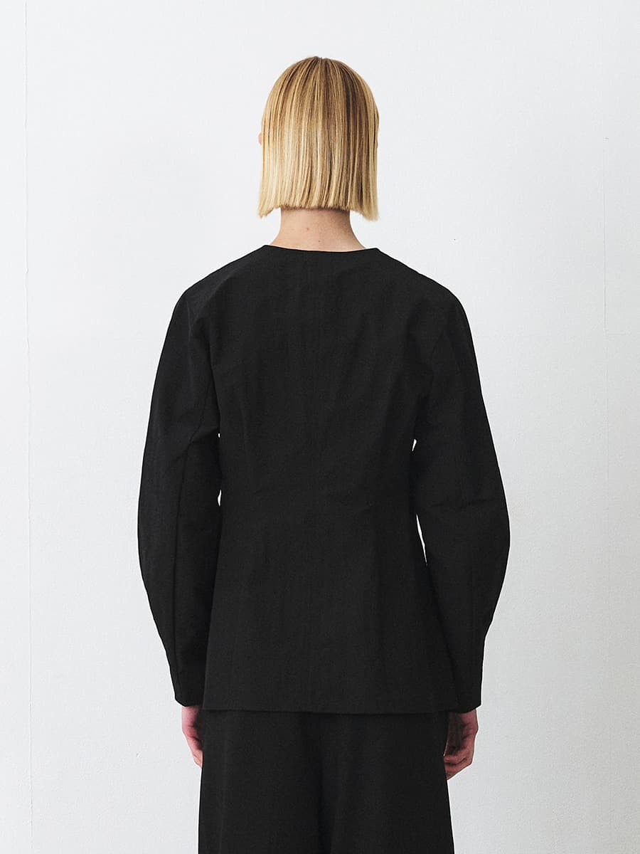 TFF ROUND NECK LINE BLOUSE_BLACK — vue 4
