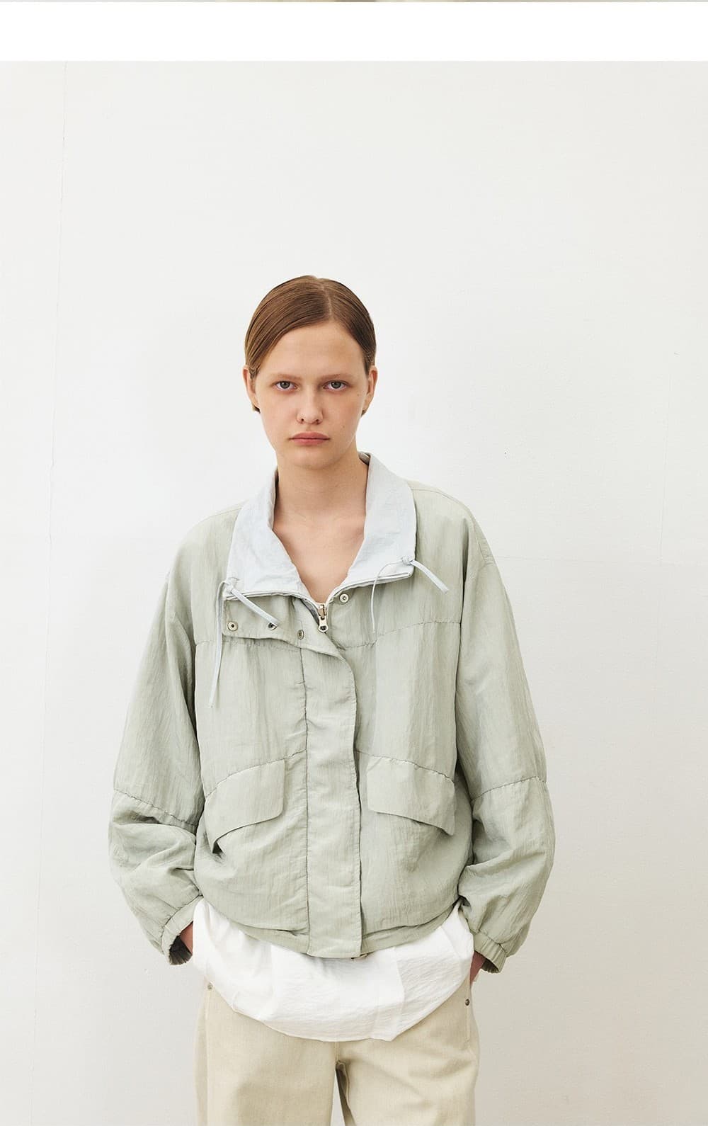 TFF REVERSIBLE SHIRRING JUMPER_MINT — vue 5