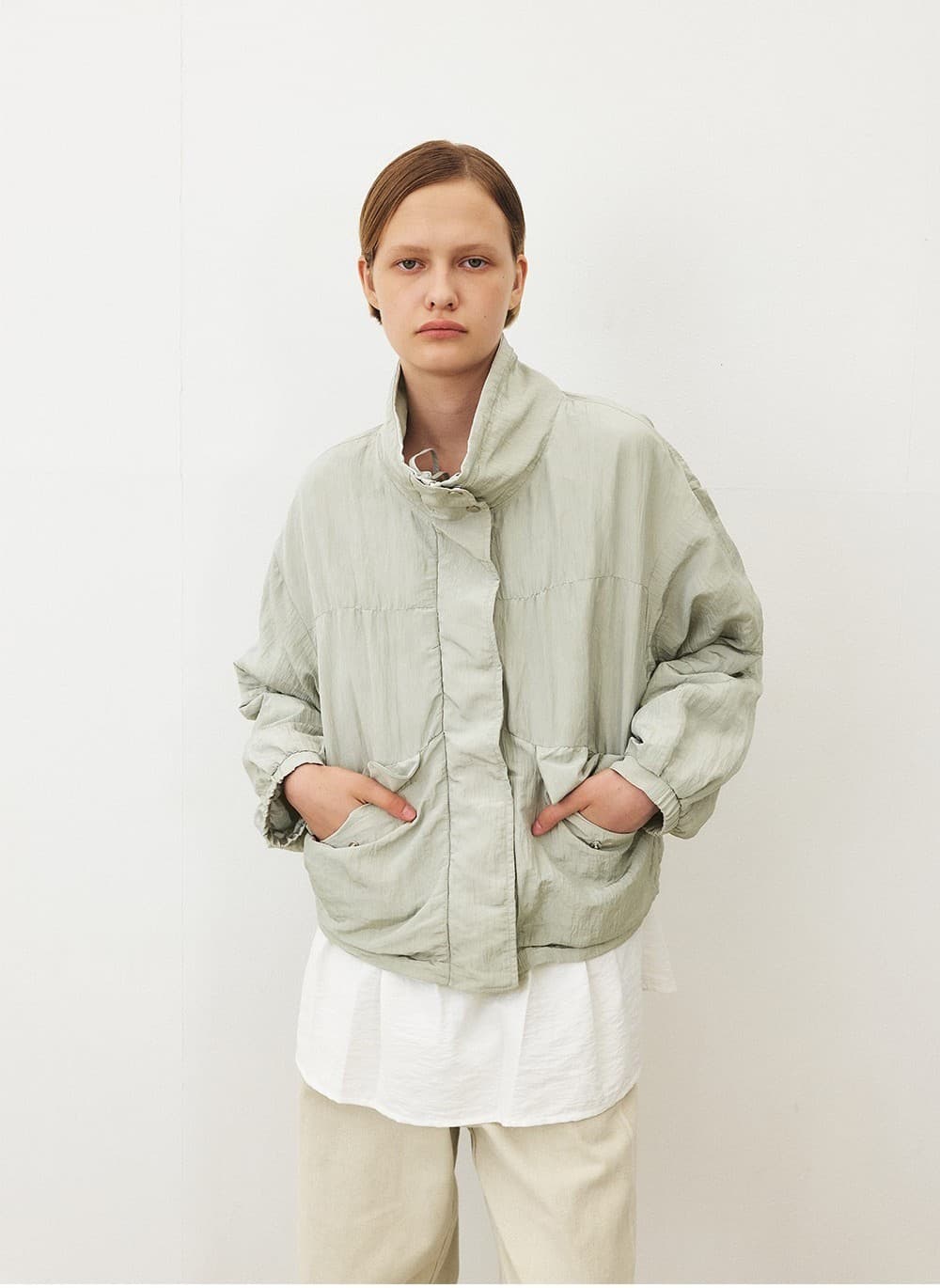 TFF REVERSIBLE SHIRRING JUMPER_MINT — vue 8