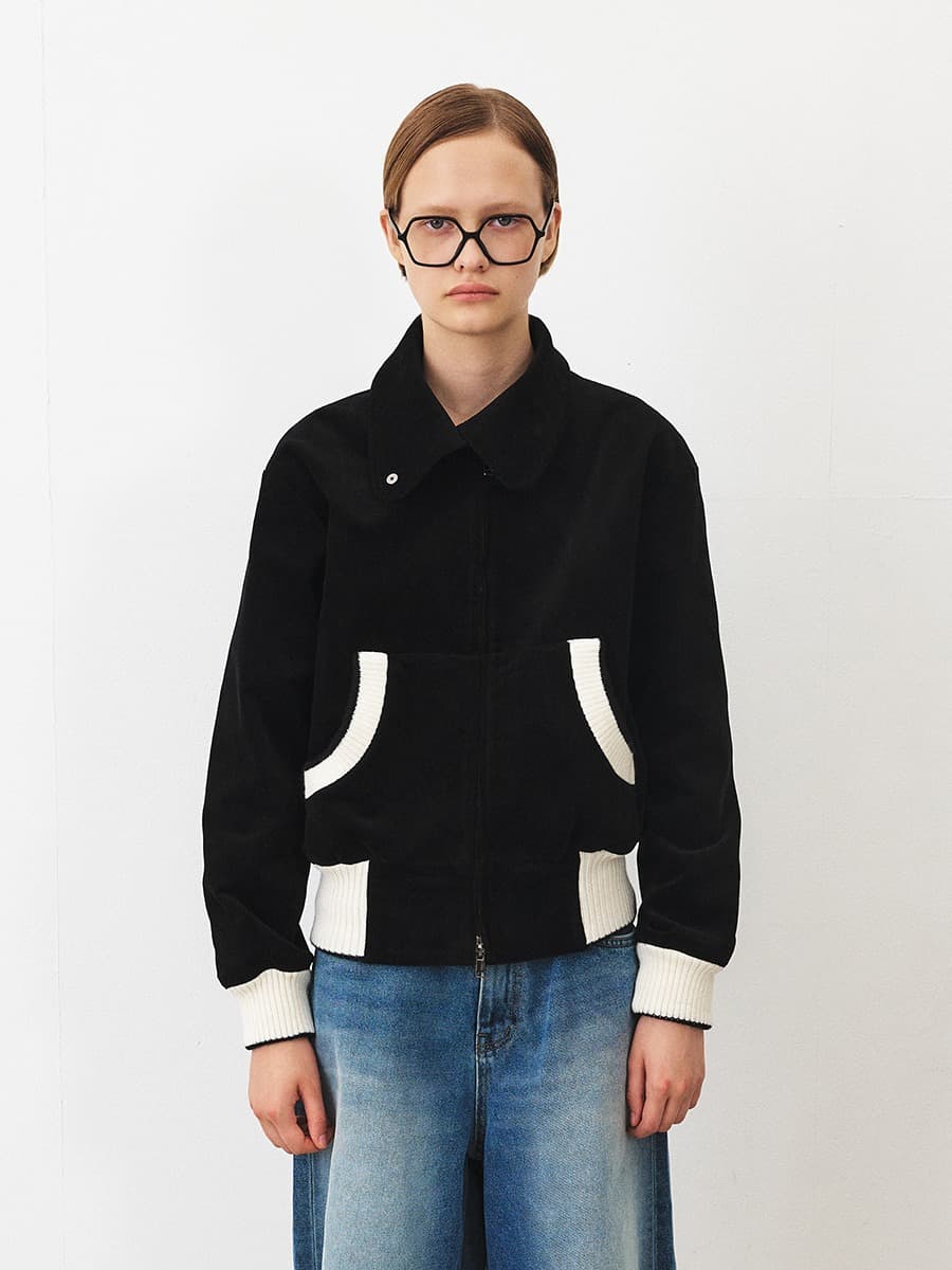TFF CORDUROY BLOUSON JUMPER_BLACK — vue 2