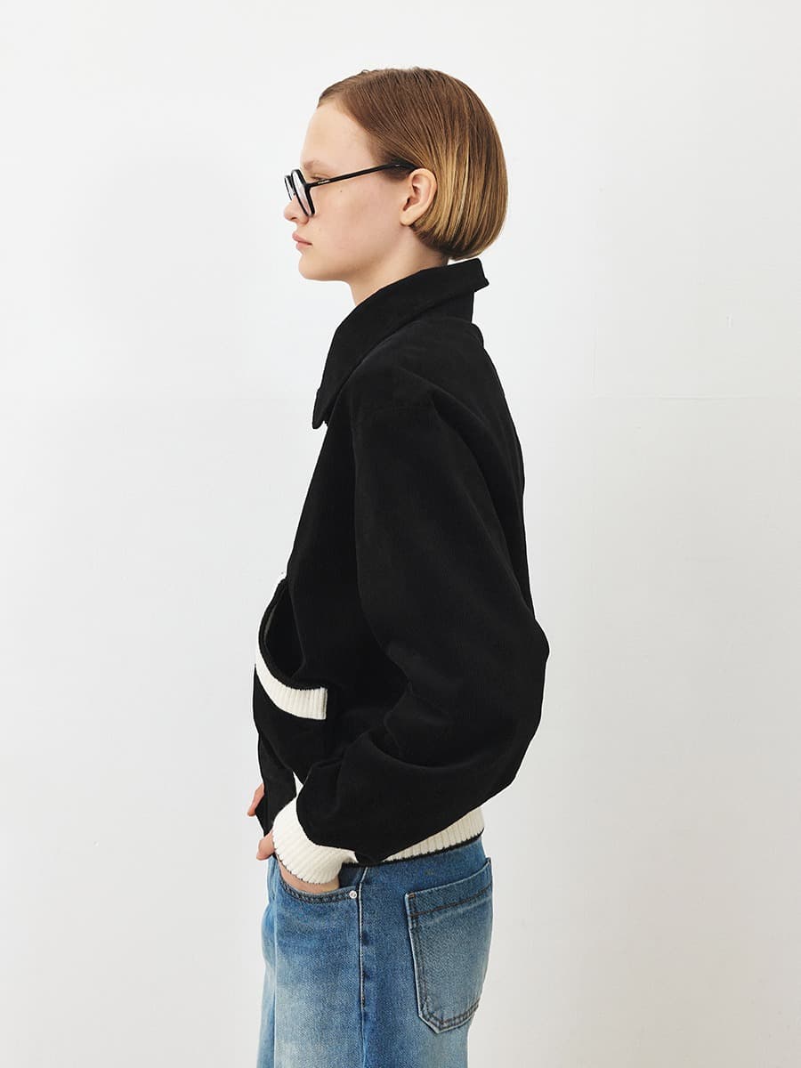 TFF CORDUROY BLOUSON JUMPER_BLACK — vue 4