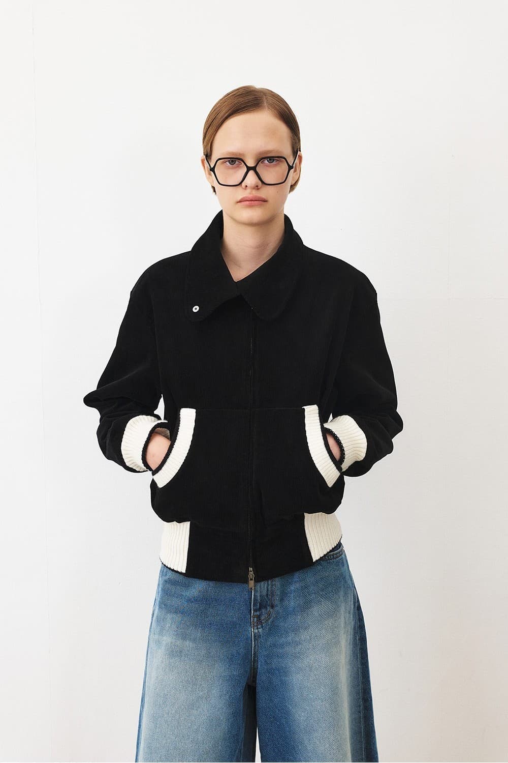 TFF CORDUROY BLOUSON JUMPER_BLACK — vue 8