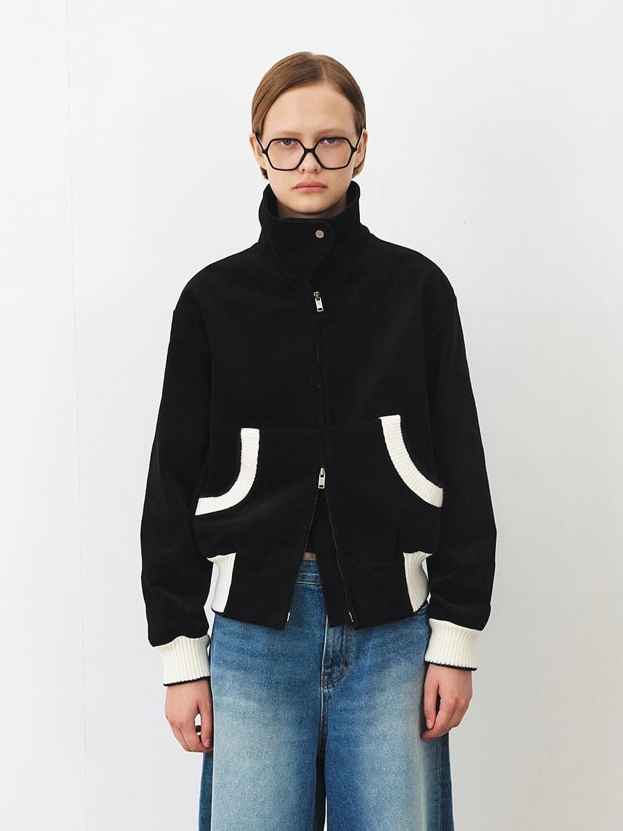 TFF CORDUROY BLOUSON JUMPER_BLACK — vue 1