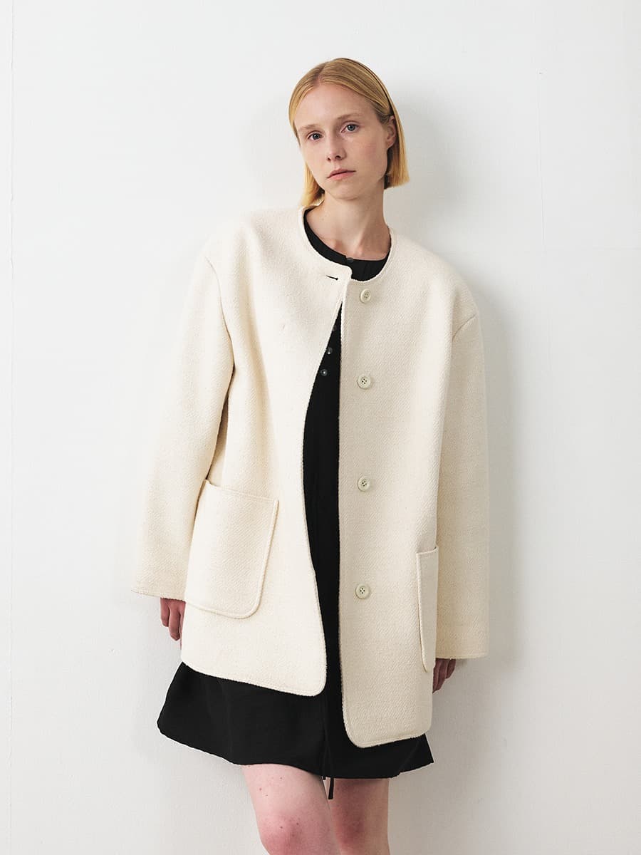 TFF TWEED OVERFIT JACKET_IVORY — vue 4