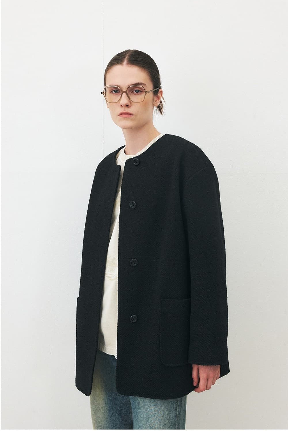 TFF TWEED OVERFIT JACKET_BLACK — vue 6