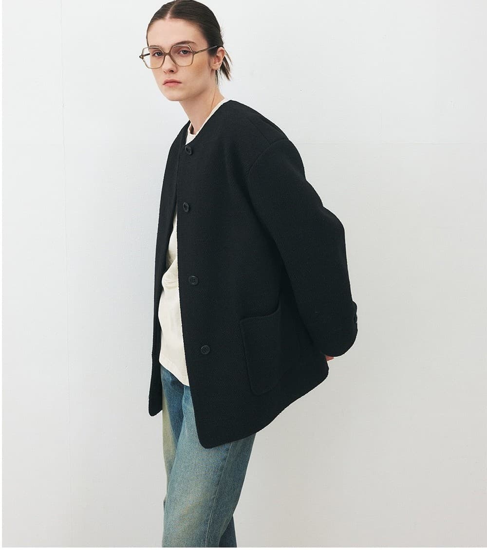TFF TWEED OVERFIT JACKET_BLACK — vue 7