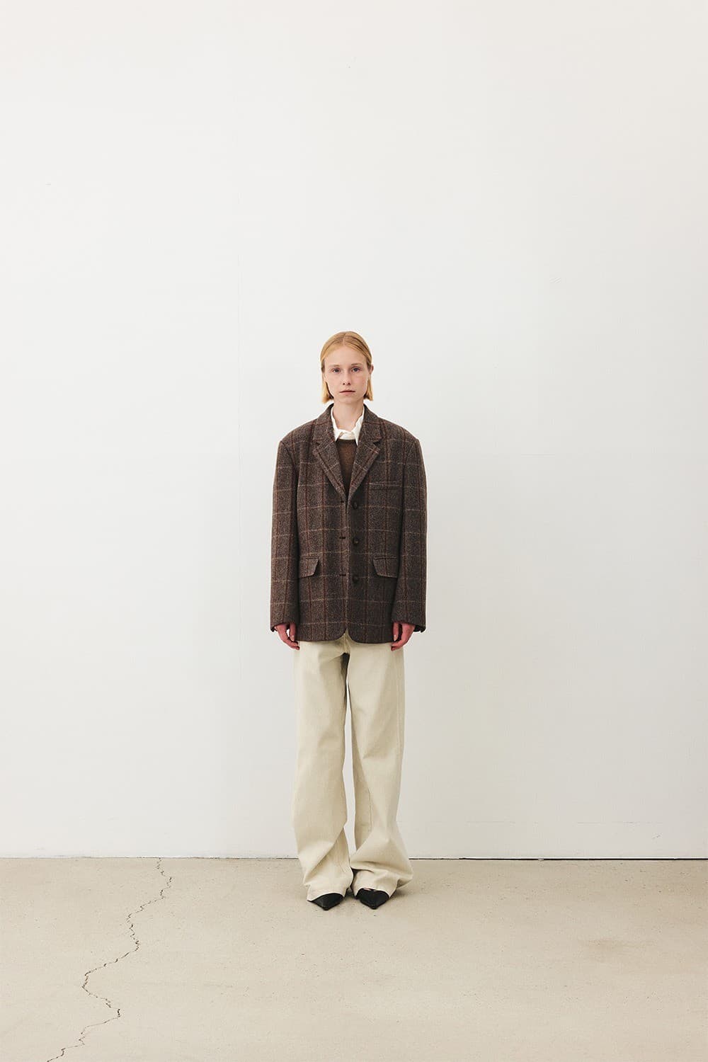 TFF OVERFIT WOOL CHECK BLAZER_CHECK — vue 5