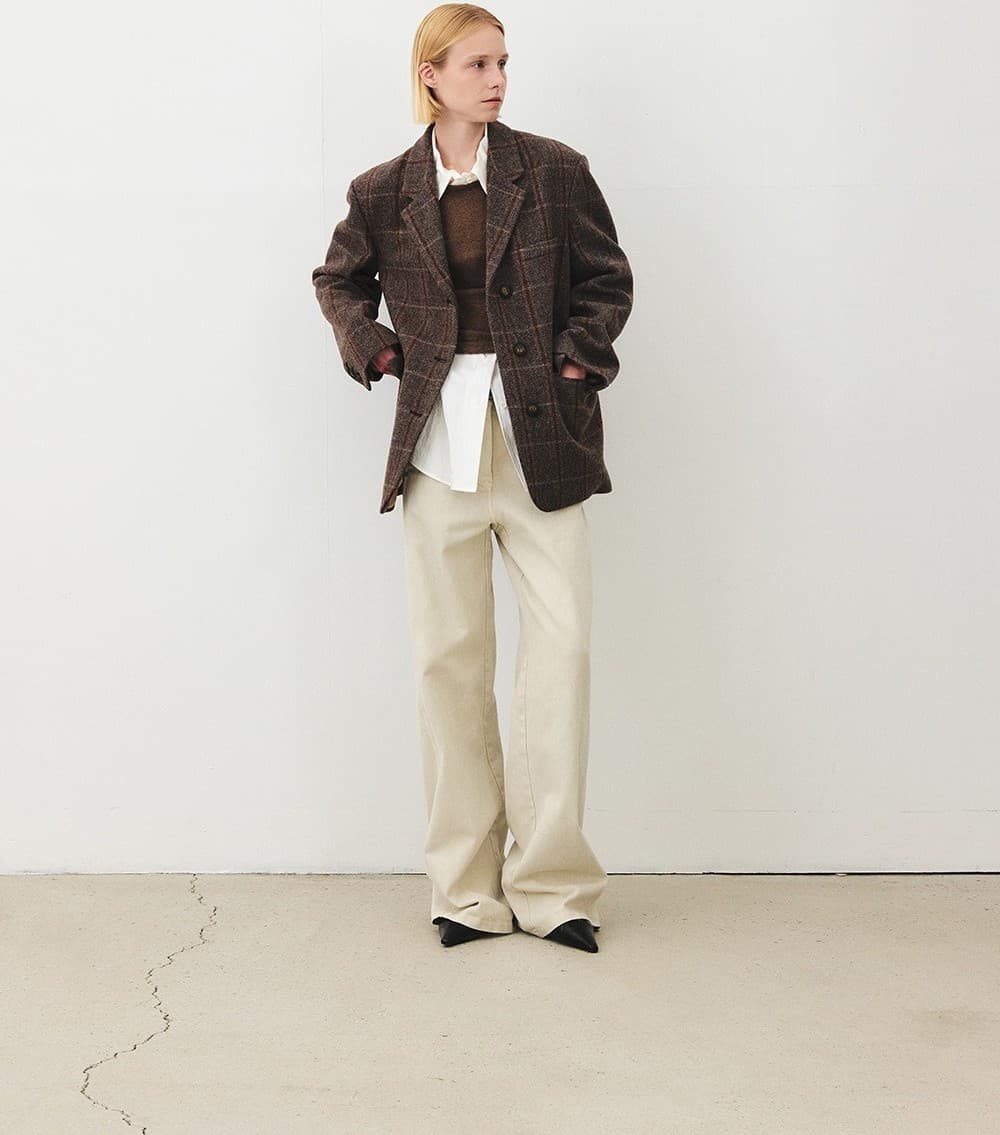 TFF OVERFIT WOOL CHECK BLAZER_CHECK — vue 6