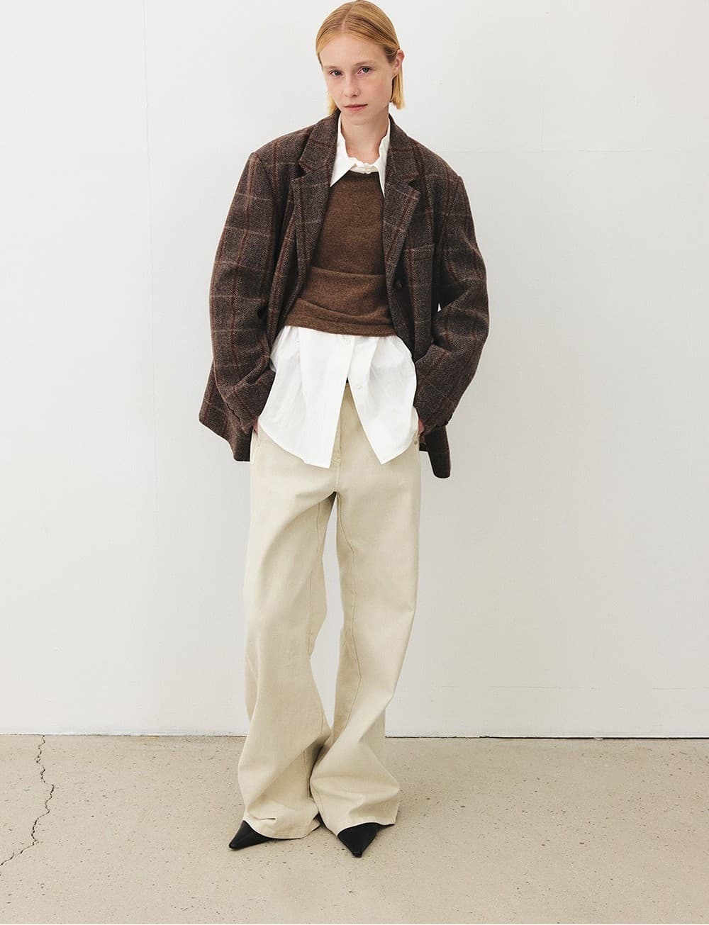 TFF OVERFIT WOOL CHECK BLAZER_CHECK — vue 7