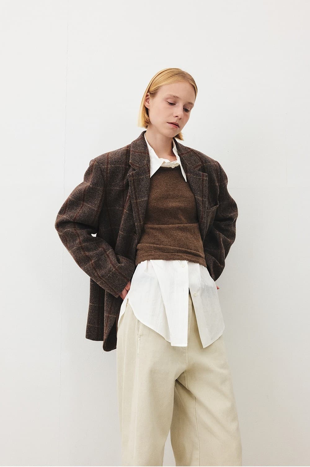 TFF OVERFIT WOOL CHECK BLAZER_CHECK — vue 8