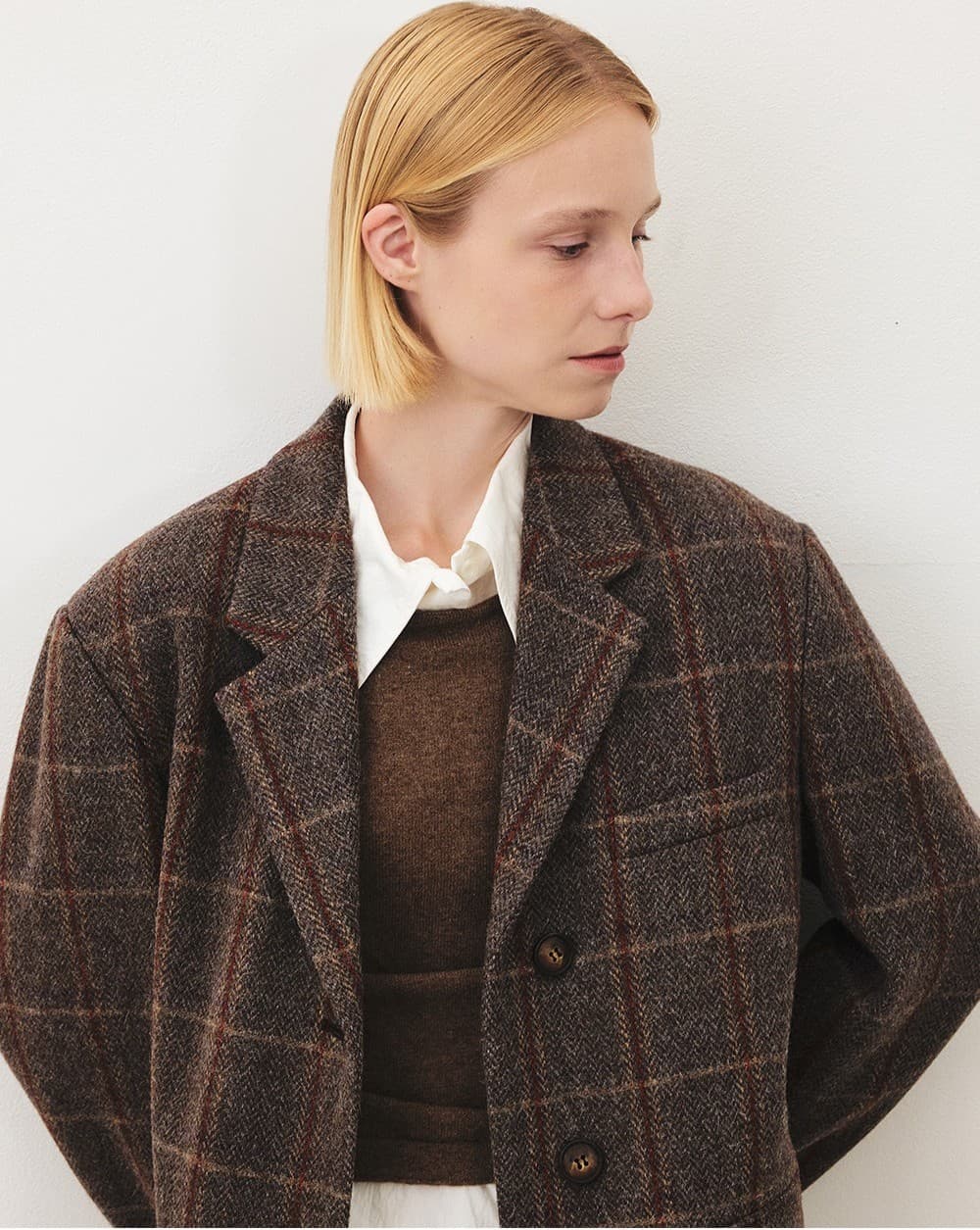 TFF OVERFIT WOOL CHECK BLAZER_CHECK — vue 11