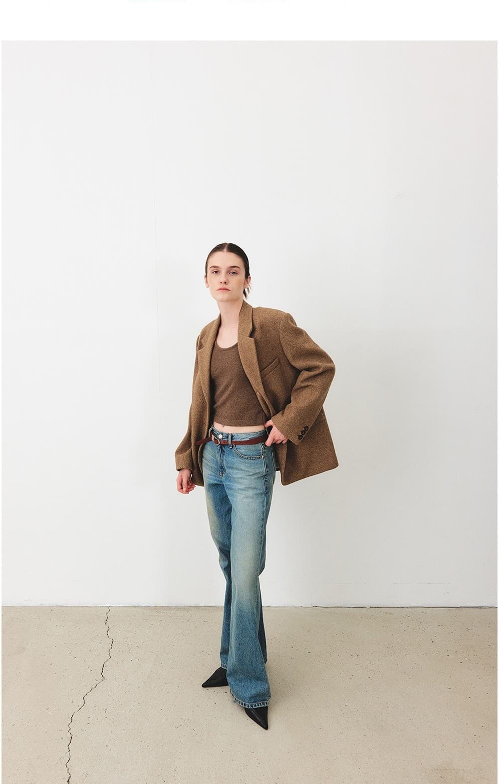 TFF OVERFIT WOOL TWILL BLAZER_BROWN TWILL — vue 8