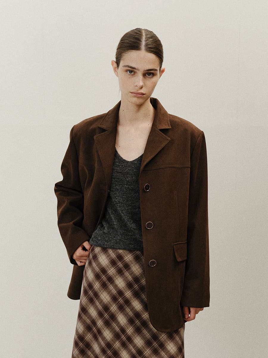 TFF SUEDE OVERFIT JACKET_BROWN — vue 2
